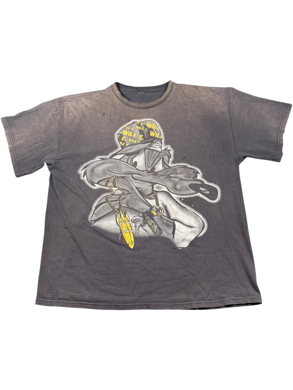 Wile E. Coyote Y2K Faded Hip Hop Tee
